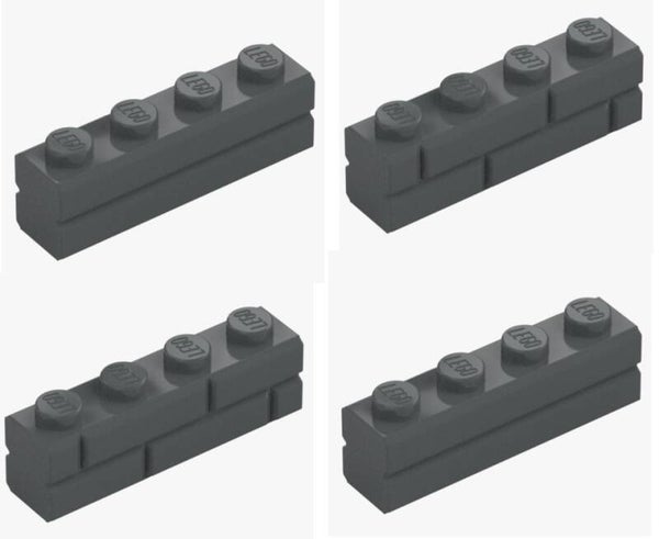 LEGO® 4x Mauerstein 1x4 Dark Stone Grey Dunkelgrau 15533 6055310 Brick Modified