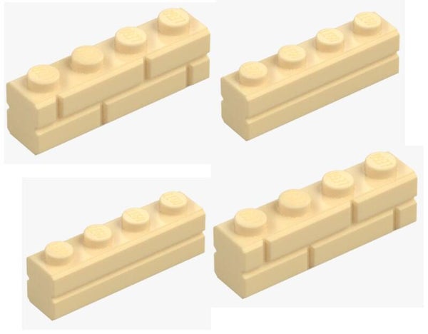 LEGO® 4x Mauerstein 1x4 Brick Yellow hellbeige 15533 6314891 Brick Modified