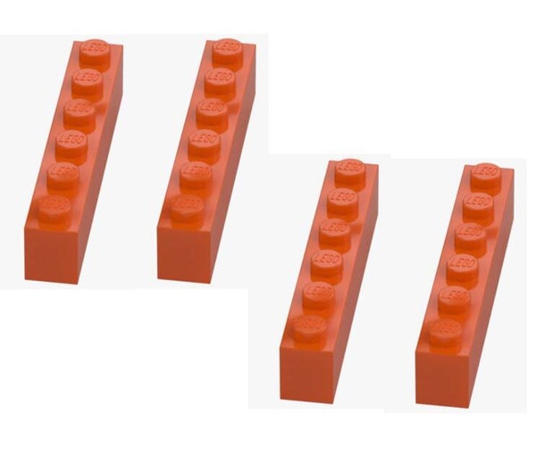 LEGO® 4x Stein 1x6 Reddish Orange Orange 3009 Baustein 6546607 Ersatzteile