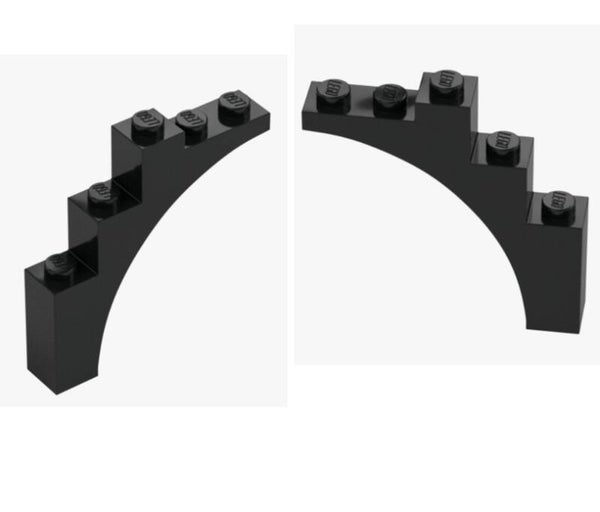 LEGO® 2x Bogenstein 1x5x4 Schwarz Black 14395 Bogen Element 6075062 Bow NEU