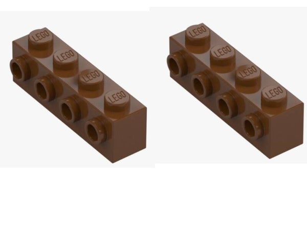 LEGO® 2x Stein 1x4 mit 4 seitlichen Noppen Reddish Brown 30414 6153594 Braun NEU