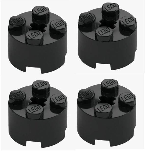 LEGO® 4x Rundstein 2x2 Schwarz Black 6143 Rundstein 614326 Kreuzachse NEU