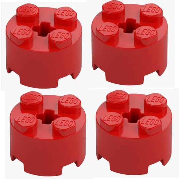 LEGO® 4x Rundstein 2x2 Bright Red Rot 6143 614321 Kreuzachse NEU Ersatzteile
