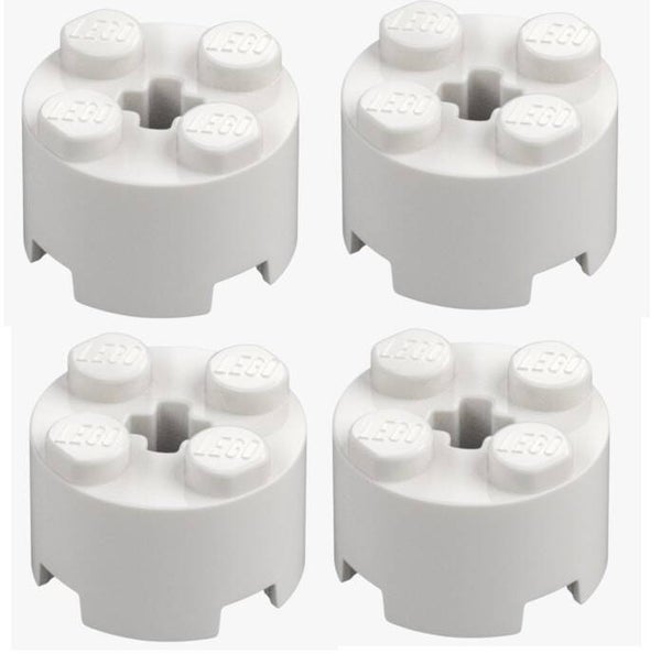 LEGO® 4x Rundstein 2x2 White Weiß 6143 614301 Kreuzachse NEU Ersatzteile