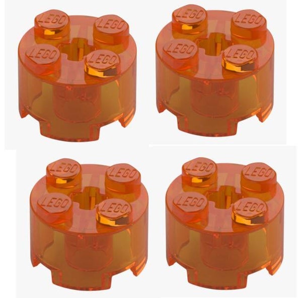 LEGO® 4x Rundstein 2x2 Transparent Orange 39223 6514283 NEU Ersatzteile