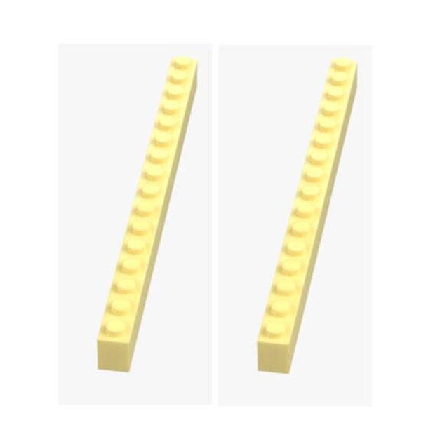 LEGO® 2x Stein 1x16 Cool Yellow 2465 Element 6538512 Grundbaustein Baustein NEU
