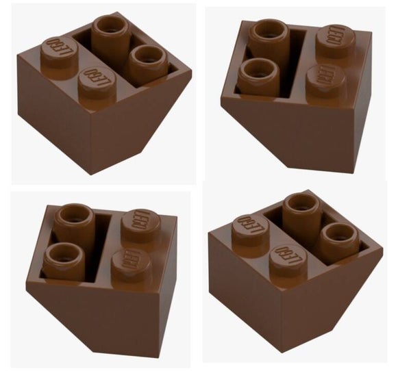 LEGO® 4x Schrägstein negativ 2x2 braun Reddish Brown 76959 6425510 invers NEU