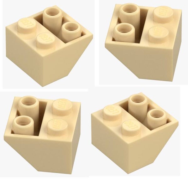 LEGO® 4x Schrägstein negativ 2x2 beige Brick Yellow 76959 6622621 Invers NEU