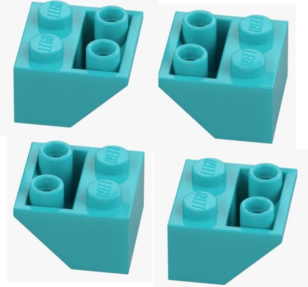 LEGO® 4x Schrägstein negativ 2x2 Medium Azur hellblau 3660 6070756 Invers Slope