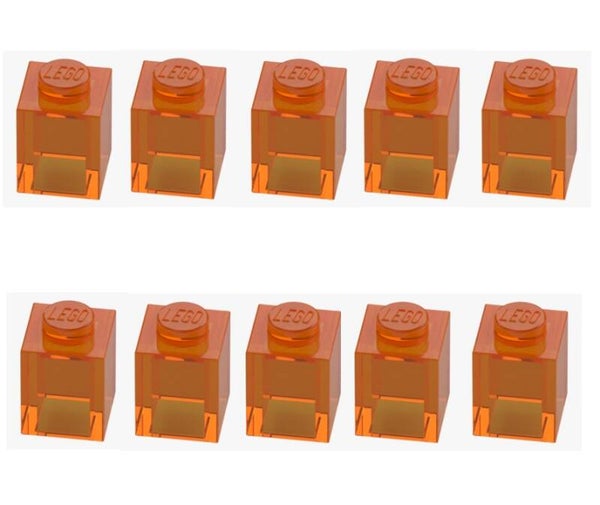 LEGO® 10x Stein 1x1 Trans Bright Orange 35382 6240550 Transparent Orange Brick