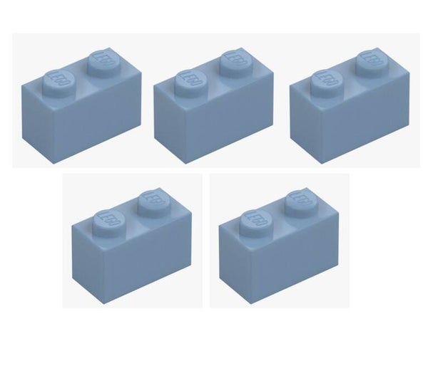 LEGO® 5x Stein 1x2 Sand Blue 3004 6177142 Blau Baustein Ersatzteile Brick NEU