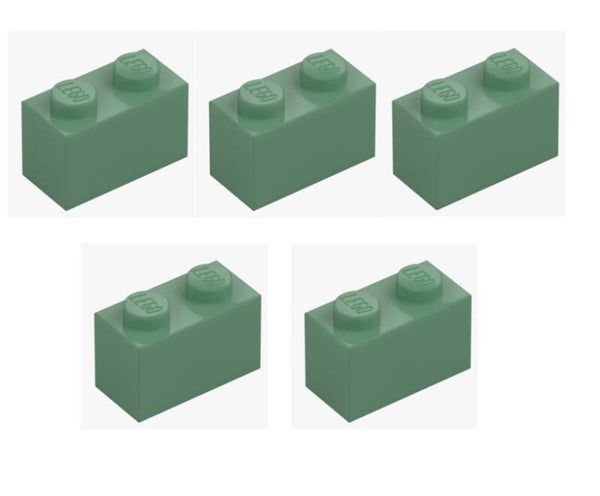 LEGO® 5x Stein 1x2 Sand Green 3004 4616581 Sandgrün Baustein Ersatzteil Brick