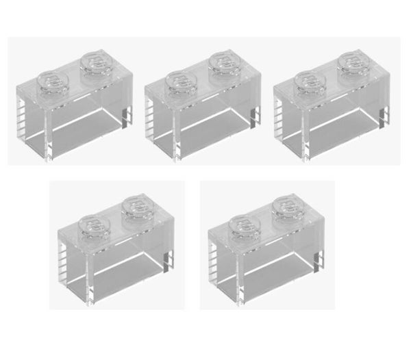 LEGO® 5x Stein 1x2 Transparent 35743 6514262 Klar Baustein Ersatzteile Brick NEU