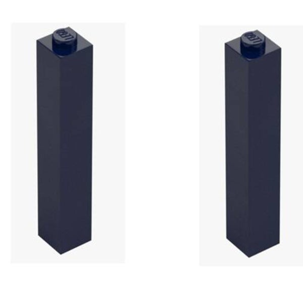LEGO® 2x Stein 1x1x5 Earth Blue Dunkelblau 2453 6595205 hoher Baustein Brick NEU