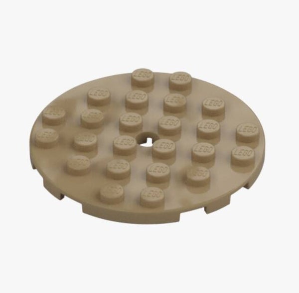 LEGO® Platte 6x6 Rund Sand Yellow Beige 11213 6166127 Drehteller Platte Plate