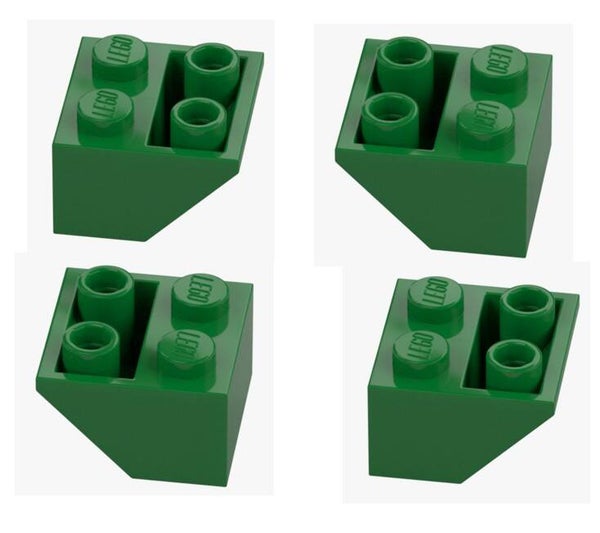 LEGO® 4x Schrägstein negativ 2x2 Dark Green Grün 3660 4142717 Dachstein Invers
