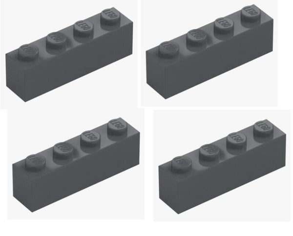 LEGO® 4x Stein 1x4 Dunkelgrau Dark Stone Grey 3010 4211103 Baustein Brick NEU