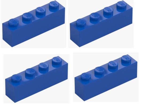LEGO® 4x Stein 1x4 Blau Bright Blue 3010 301023 Baustein Ersatzteil Brick NEU