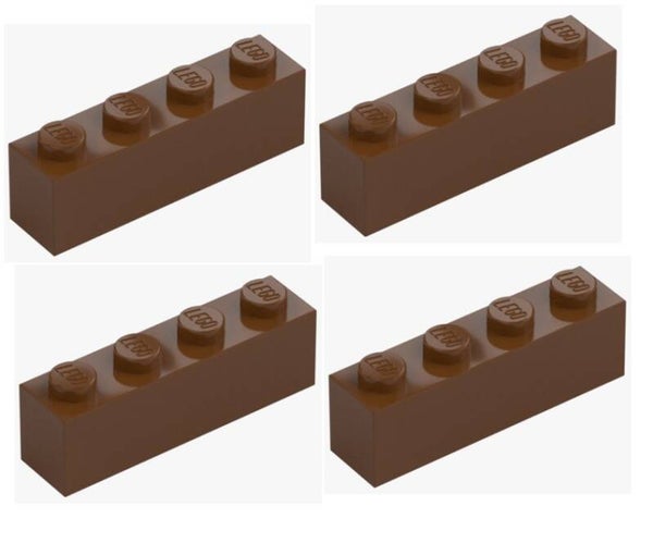 LEGO® 4x Stein 1x4 Rotbraun Reddish Brown 3010 4211225 Baustein Brick NEU Ersatz