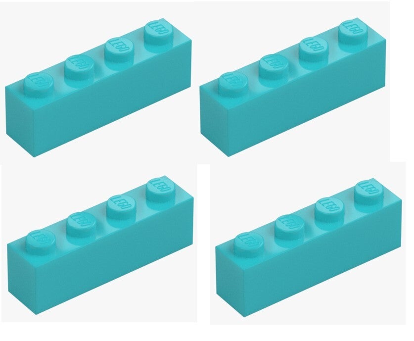 LEGO® 4x Stein 1x4 Medium Azur Hellblau 3010 6036238 Ersatzteil Brick NEU Ersatz