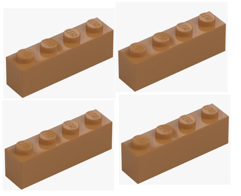 LEGO® 4x Stein 1x4 Medium Nougat 3010 6223183 Braun Baustein Ersatzteil Brick