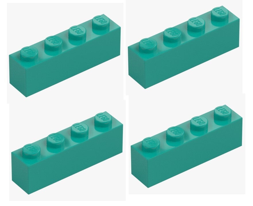 LEGO® 4x Stein 1x4 Bright Bluish Green Türkis 3010 6217660 Baustein Brick NEU