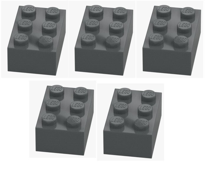 LEGO® 5x Stein 2x3 Dark Stone Grey 3002 4211105 Dunkelgrau Ersatzteile Brick NEU
