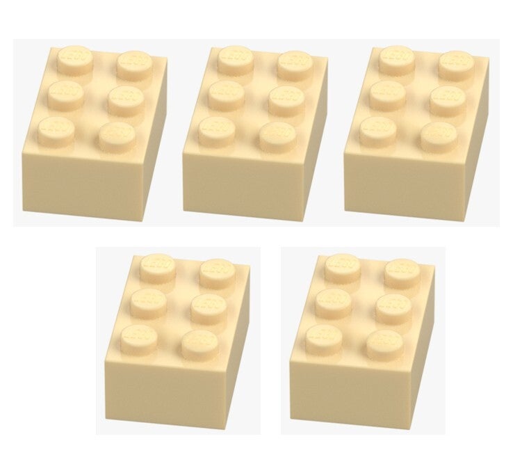 LEGO® 5x Stein 2x3 Brick Yellow 3002 4159739 Beige Tan Ersatzteile Brick NEU