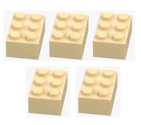 LEGO® 5x Stein 2x3 Brick Yellow 3002 4159739 Beige Tan Ersatzteile Brick NEU