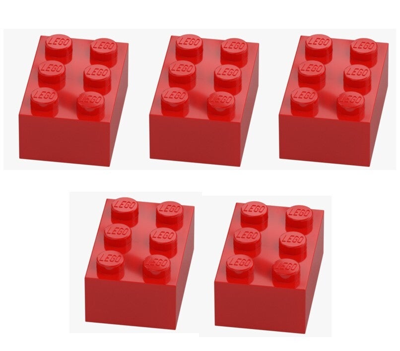 LEGO® 5x Stein 2x3 Bright Red 3002 300221 Rot Baustein Ersatzteile Neu Brick