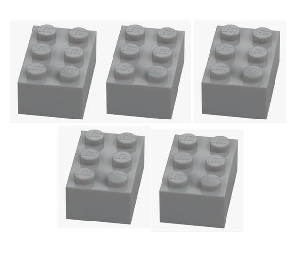 LEGO® 5x Stein 2x3 Medium Stone Grey 3002 4211386 Hellgrau Ersatzteile Brick NEU