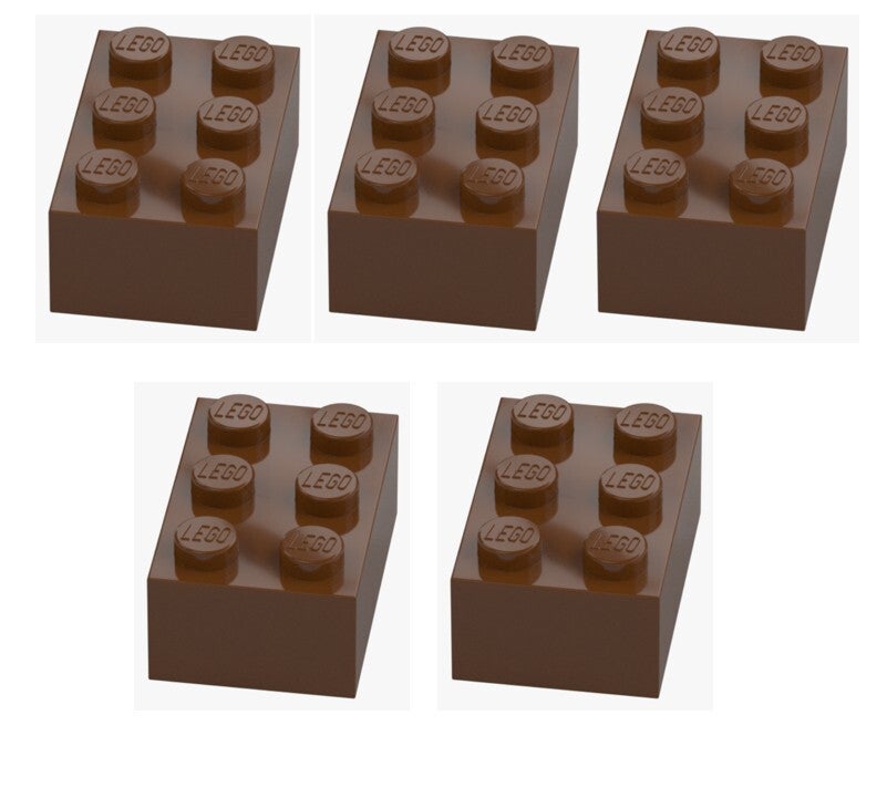 LEGO® 5x Stein 2x3 Rotbraun Reddish Brown 3002 4216668 Baustein Neu Brick