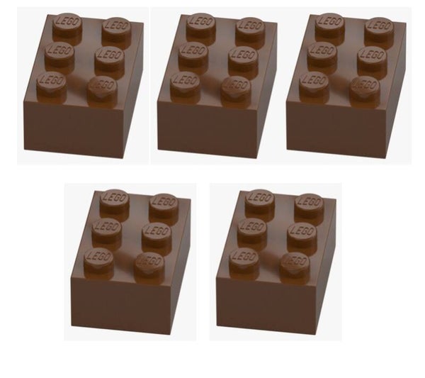 LEGO® 5x Stein 2x3 Rotbraun Reddish Brown 3002 4216668 Baustein Neu Brick