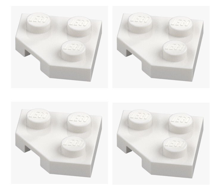 LEGO® 4x Platte 2x2 Ecke 45° Weiß 26601 6176240 Corner Plate White Plate Cut
