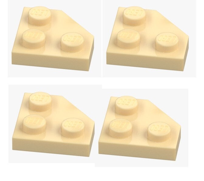 LEGO 4x Platte 2x2 Ecke 45° Beige Brick Yellow 26601 6236914 Corner Plate NEU