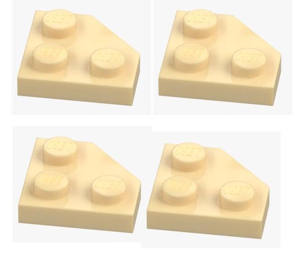 LEGO 4x Platte 2x2 Ecke 45° Beige Brick Yellow 26601 6236914 Corner Plate NEU