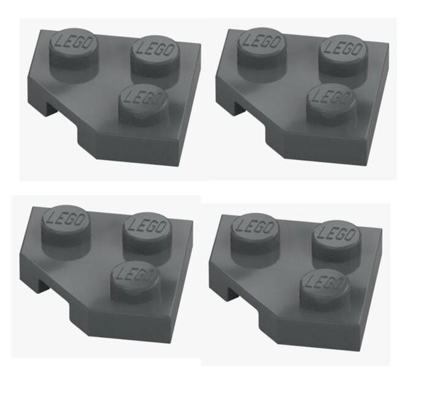 LEGO 4x Platte 2x2 Ecke 45° Dunkelgrau 26601 6164073 Corner Plate NEU Eckplatte