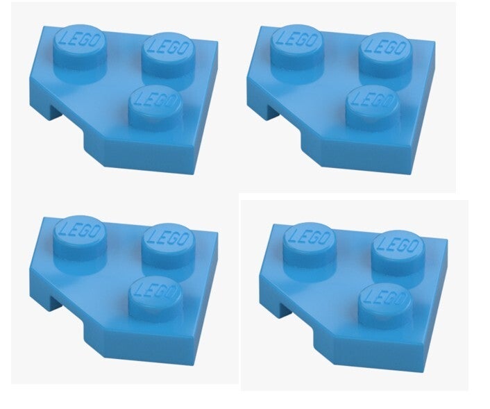 LEGO 4x Platte 2x2 Ecke 45° Dark Azure Blau 26601 6473925 Corner Plate Eckplatte