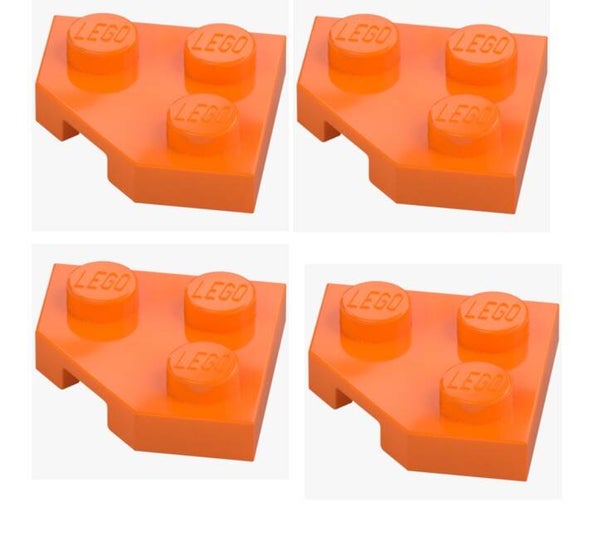 LEGO 4x Platte 2x2 Ecke 45° Bright Orange 26601 6218367 Corner Plate Eckplatte