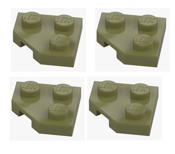 LEGO 4x Platte 2x2 Ecke 45° Olive Green Olivgrün 26601 6278087 Corner Plate NEU