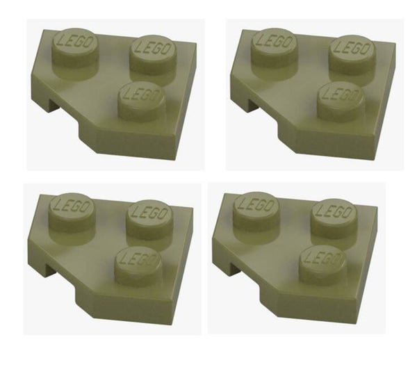 LEGO 4x Platte 2x2 Ecke 45° Olive Green Olivgrün 26601 6278087 Corner Plate NEU