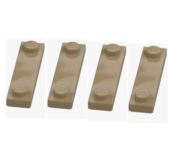 LEGO 4x Platte 1x4 mit 2 Noppen Beige 41740 6257599 Sand Yellow Plate Neu