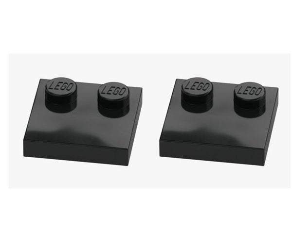 LEGO 2x Platte 2x2 mit 2 Noppen Schwarz 33909 6192346 REDUCED KNOBS Black