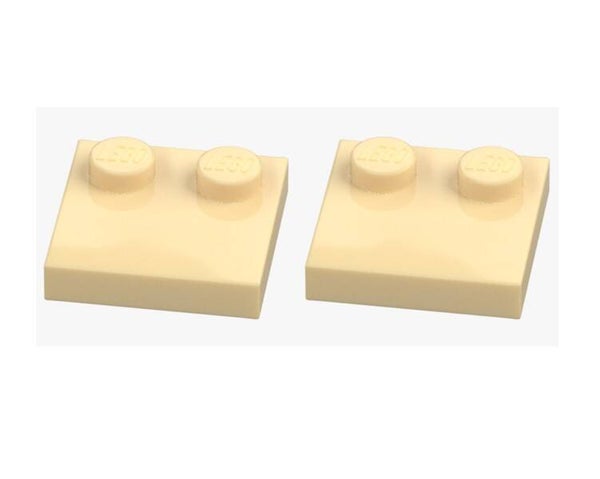 LEGO 2x Platte 2x2 mit 2 Noppen Hellbeige 33909 6221467 Brick Yellow Knobs neu