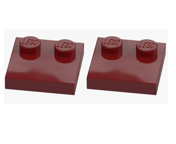 LEGO 2x Platte 2x2 mit 2 Noppen Dunkelrot 33909 6214309 New Dark Red Knobs NEU