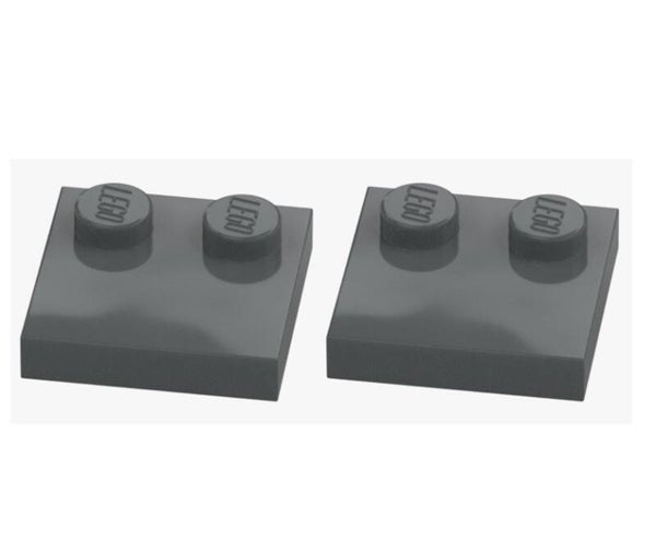 LEGO 2x Platte 2x2 mit 2 Noppen Dunkelgrau 33909 6309059 Dark Stone Grey Knobs