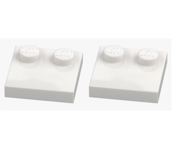 LEGO 2x Platte 2x2 mit 2 Noppen Weiß 33909 6218822 White Reduced Knobs NEU