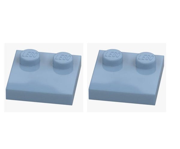 LEGO 2x Platte 2x2 mit 2 Noppen Sandblau 33909 6398673 Sand Blue Reduced Knobs