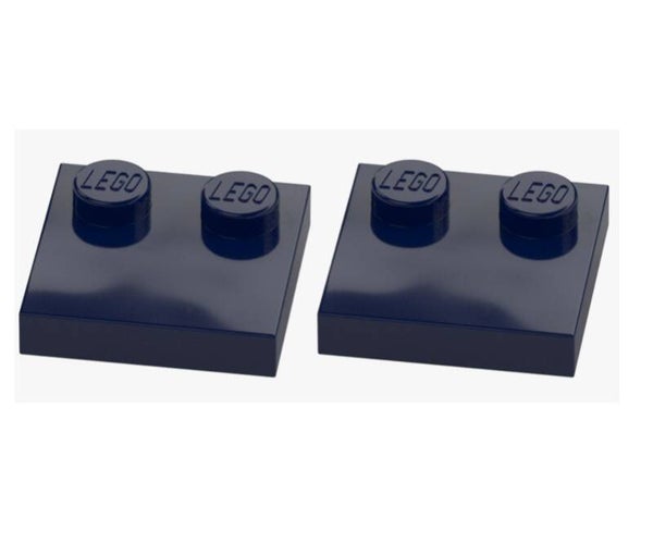 LEGO 2x Platte 2x2 mit 2 Noppen Dunkelblau 33909 6214810 Earth Blue Knobs NEU