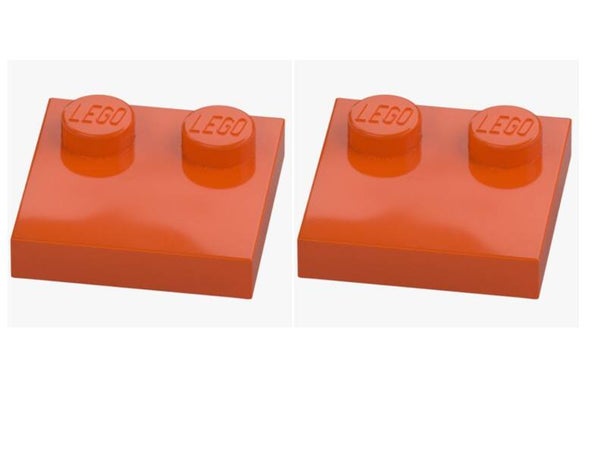 LEGO 2x Platte 2x2 mit 2 Noppen Reddish Orange 33909 6551410 Reduced Knobs NEU
